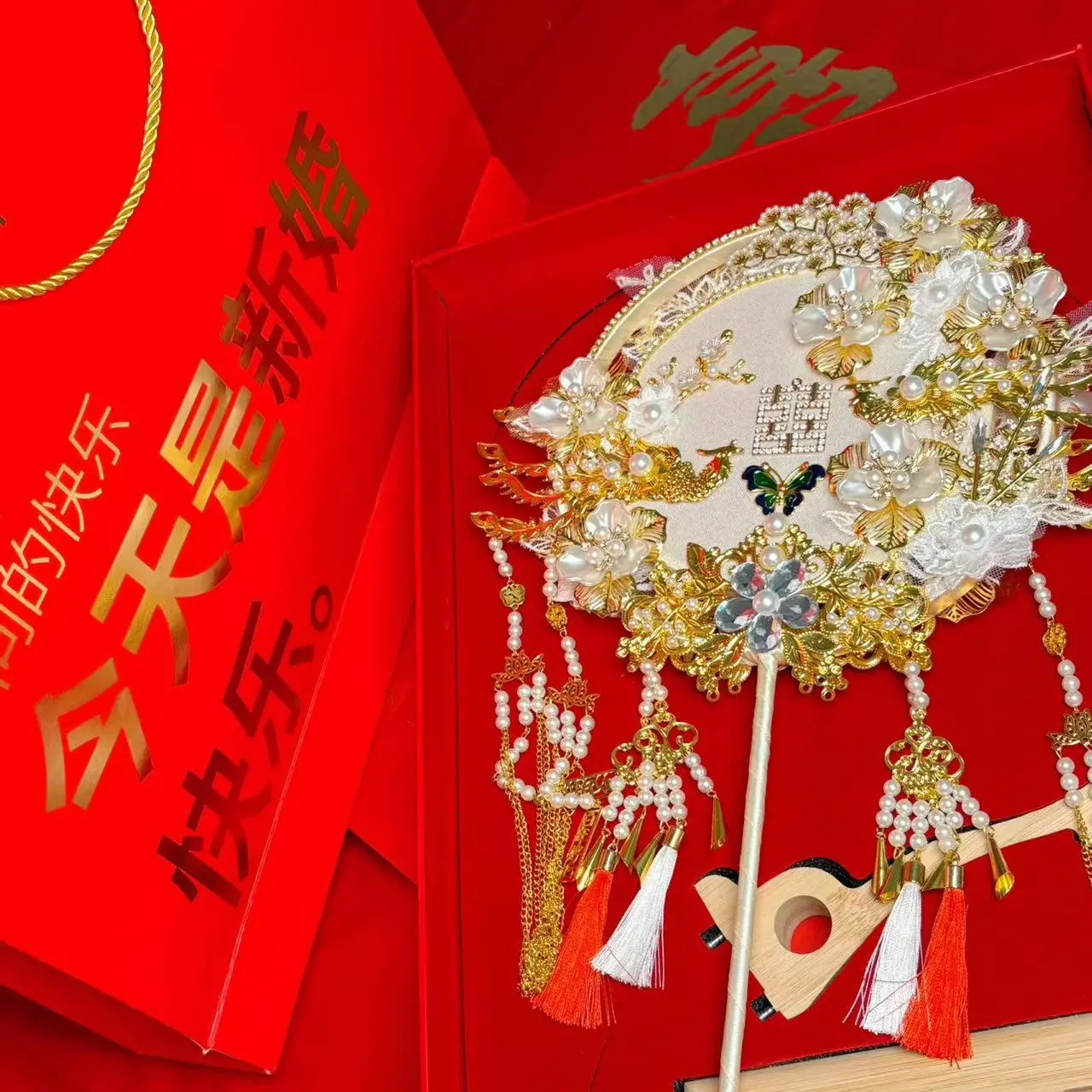 新款汉服刺绣轻奢手工团扇