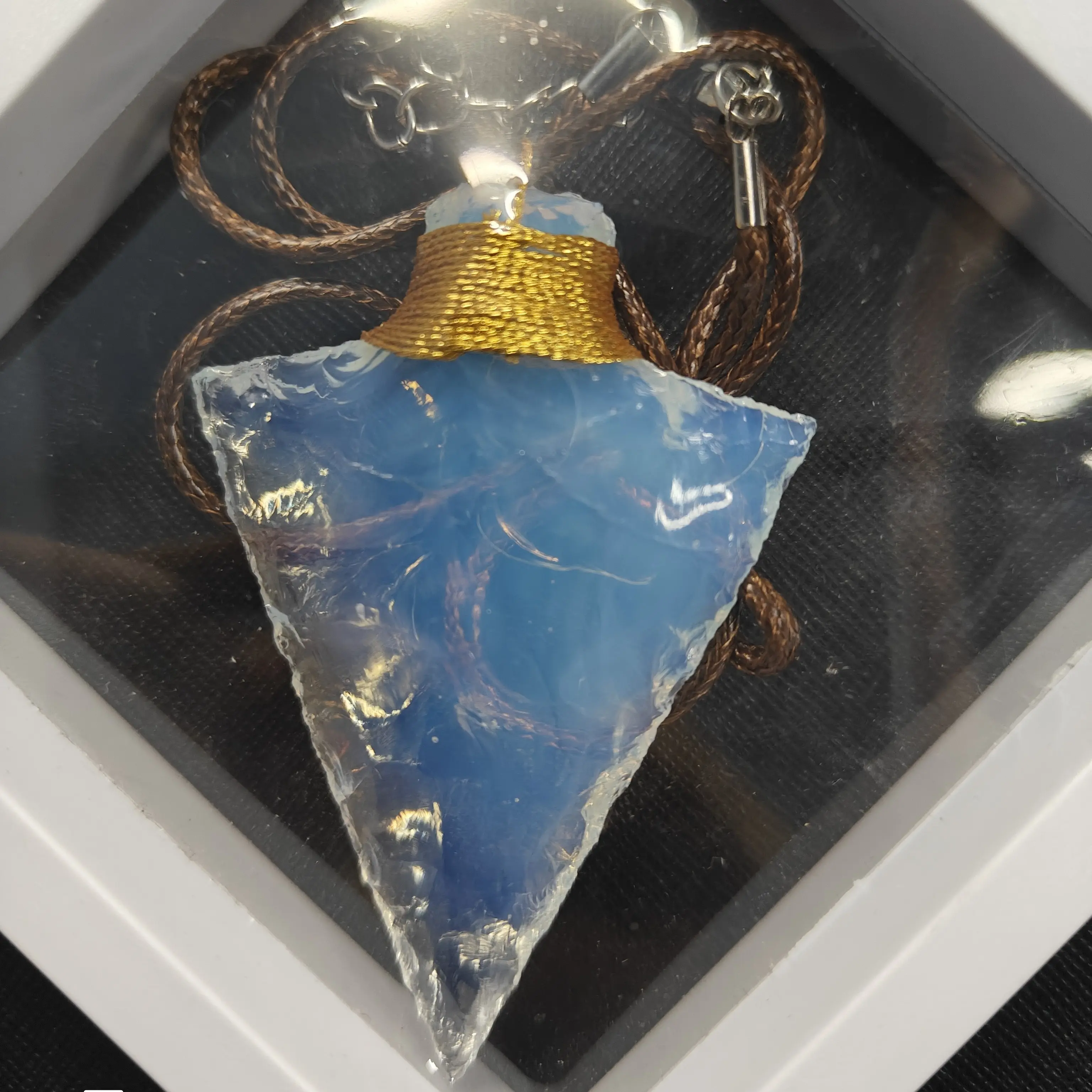 打制工艺蛋白石吊坠