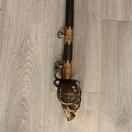 海军军官指挥刀锰钢一体收藏冷兵器未开刃