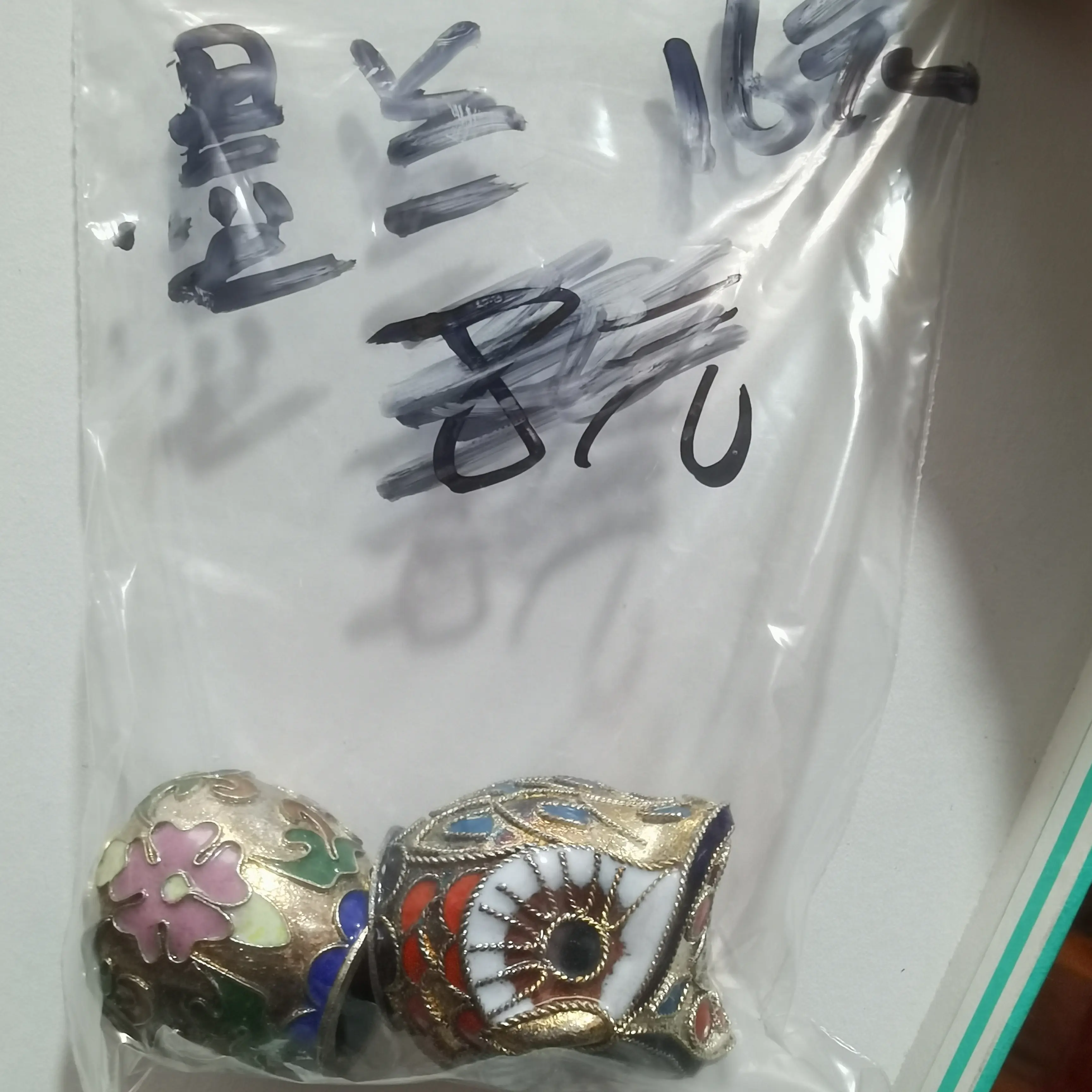 墨兰，非物质文化遗产景泰蓝纯手工掐丝珐琅工艺顶针