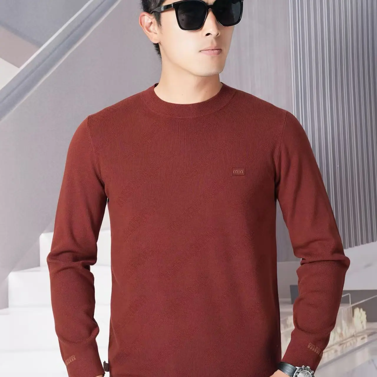 春秋圆领针织冬季水洗毛衣针织衫打底衫衫休闲