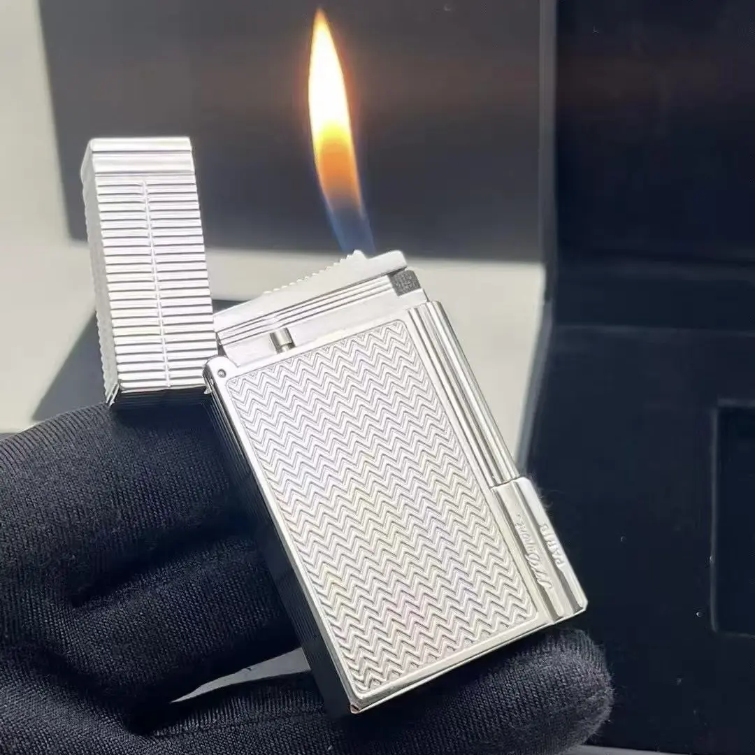 盖茨比水波纹经典复古竖条纹朗声充气明火打火机高档礼