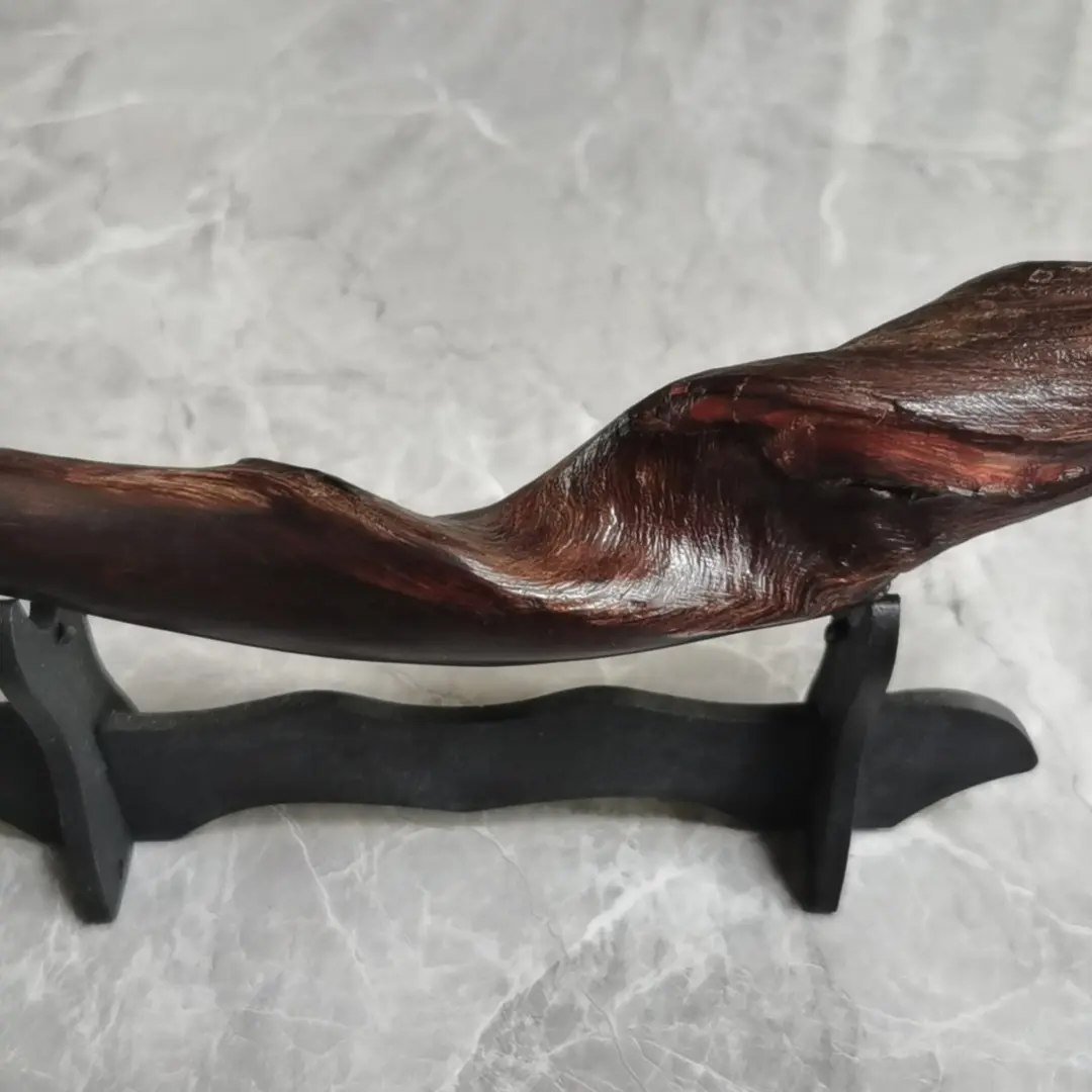 原木水波虎皮纹手把件摆件