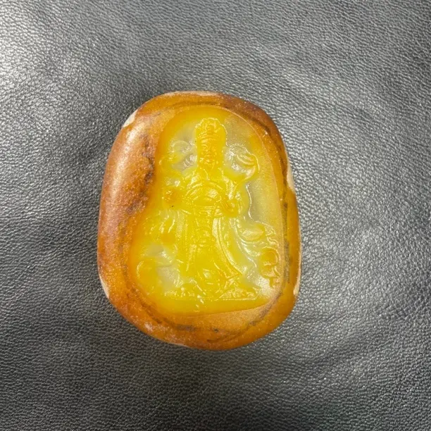 新疆和田玉财神挂件，53克