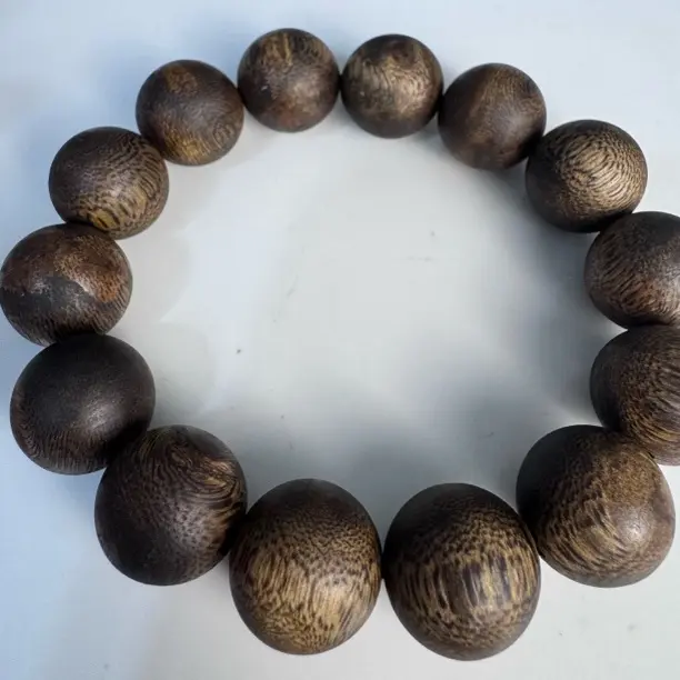 沉香卡16天然单圈圆珠手串 20克花香蜜香凉韵甜凉药香男女同款