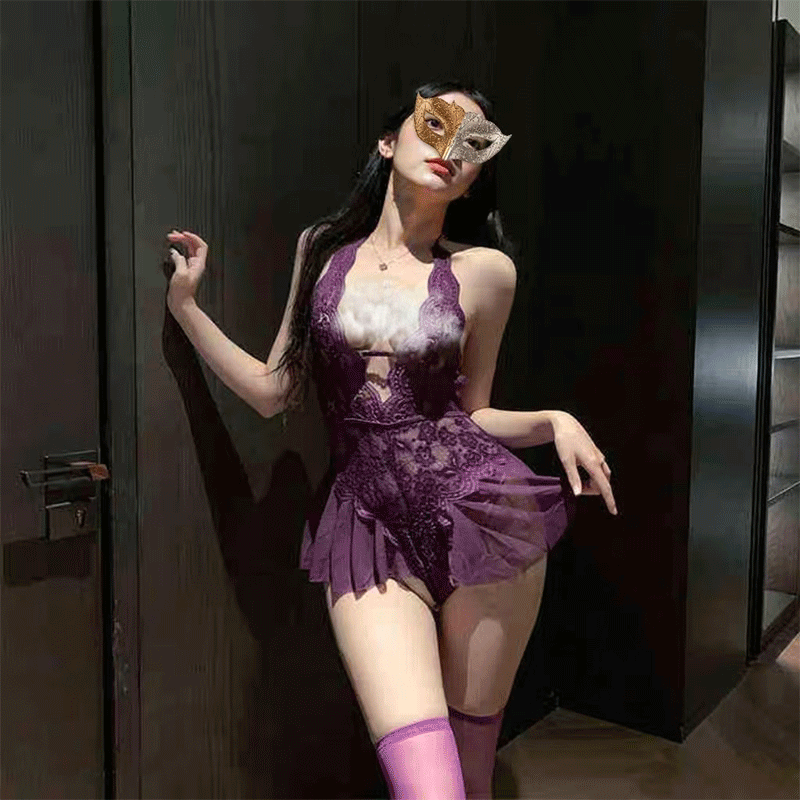 [绝世无双】大码200斤内衣女性感蕾丝镂空连体衣火辣纯欲睡衣显瘦