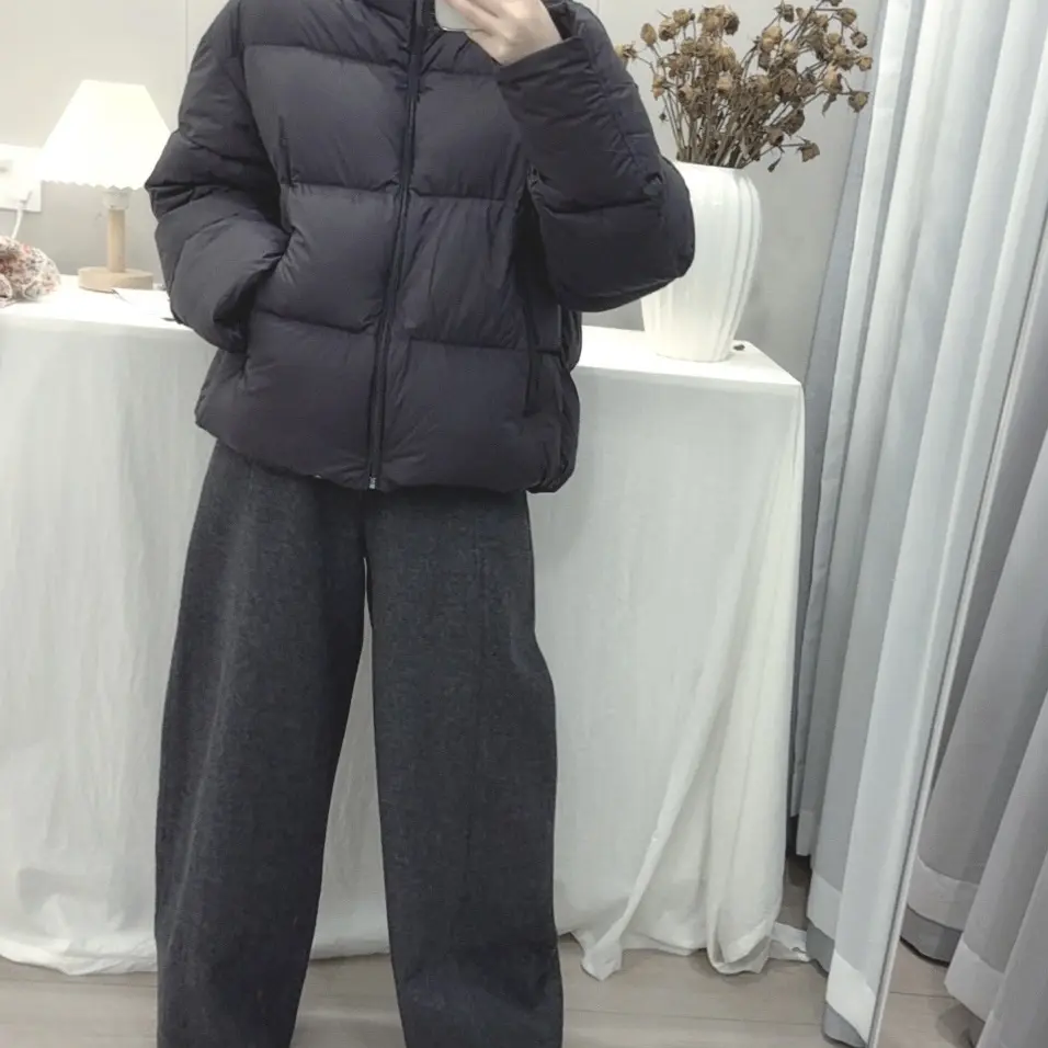 CHEN CHEN 冬季新款立领短款白鸭绒保暖泡芙外套