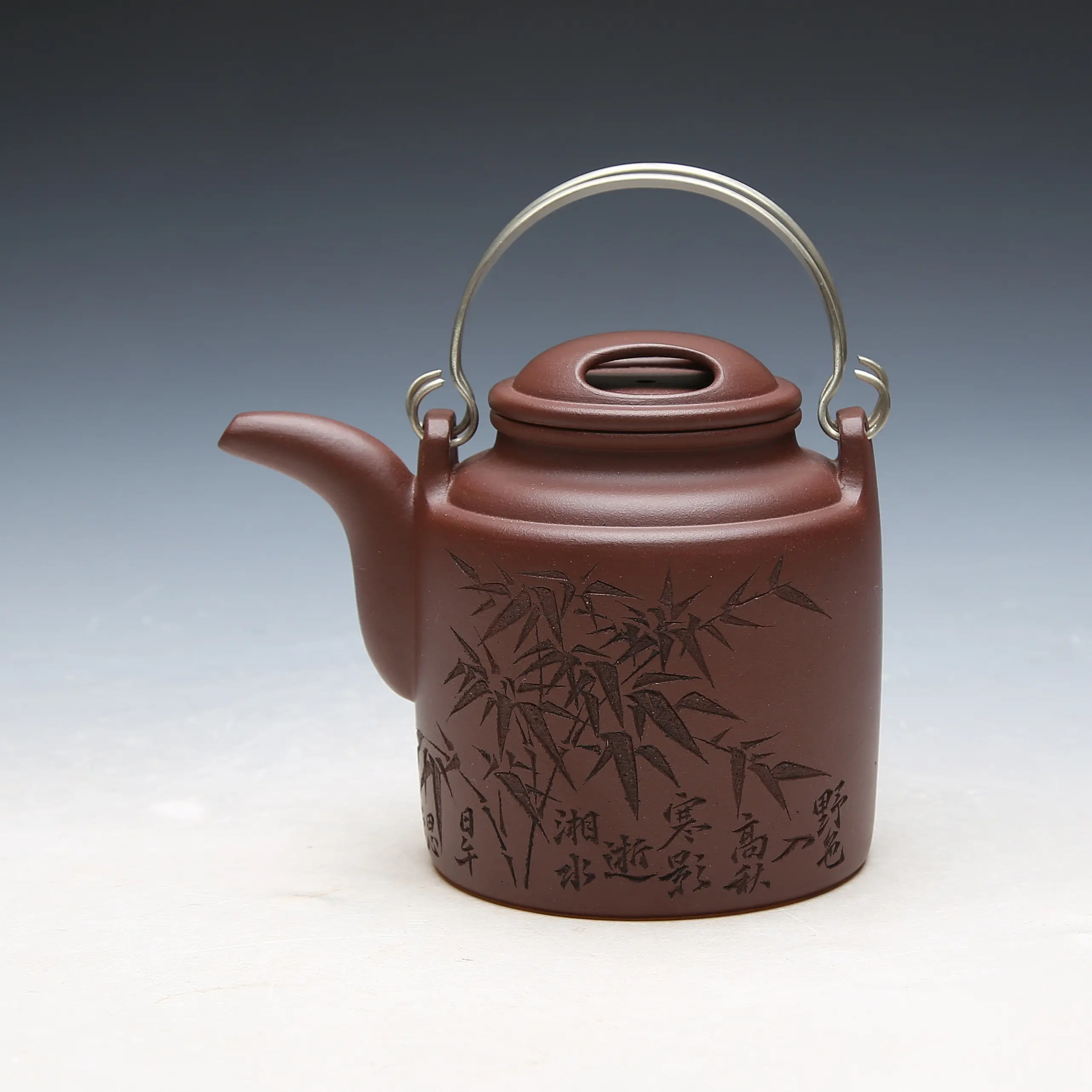 宜兴正品紫砂壶《洋桶》精工半手工240毫升清水泥茶具泡茶壶提梁壶