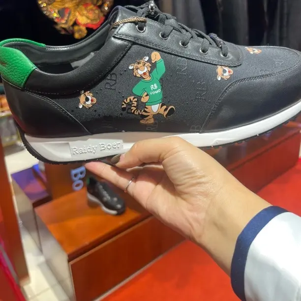 新款真皮男士厚底低帮防滑透气户外休闲鞋潮流百搭