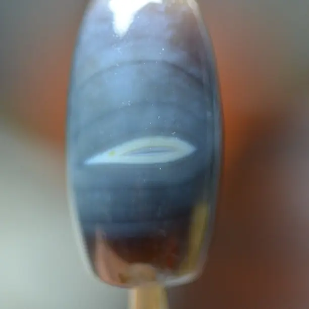 合金项链 带蓝皮鼓腹长管珠