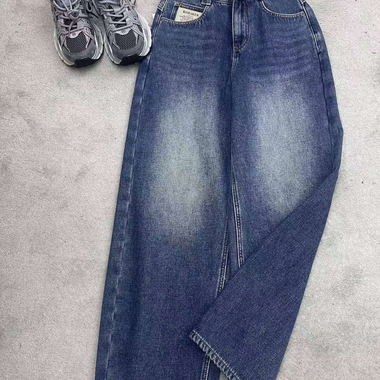 涂豆儿家加绒老爹裤