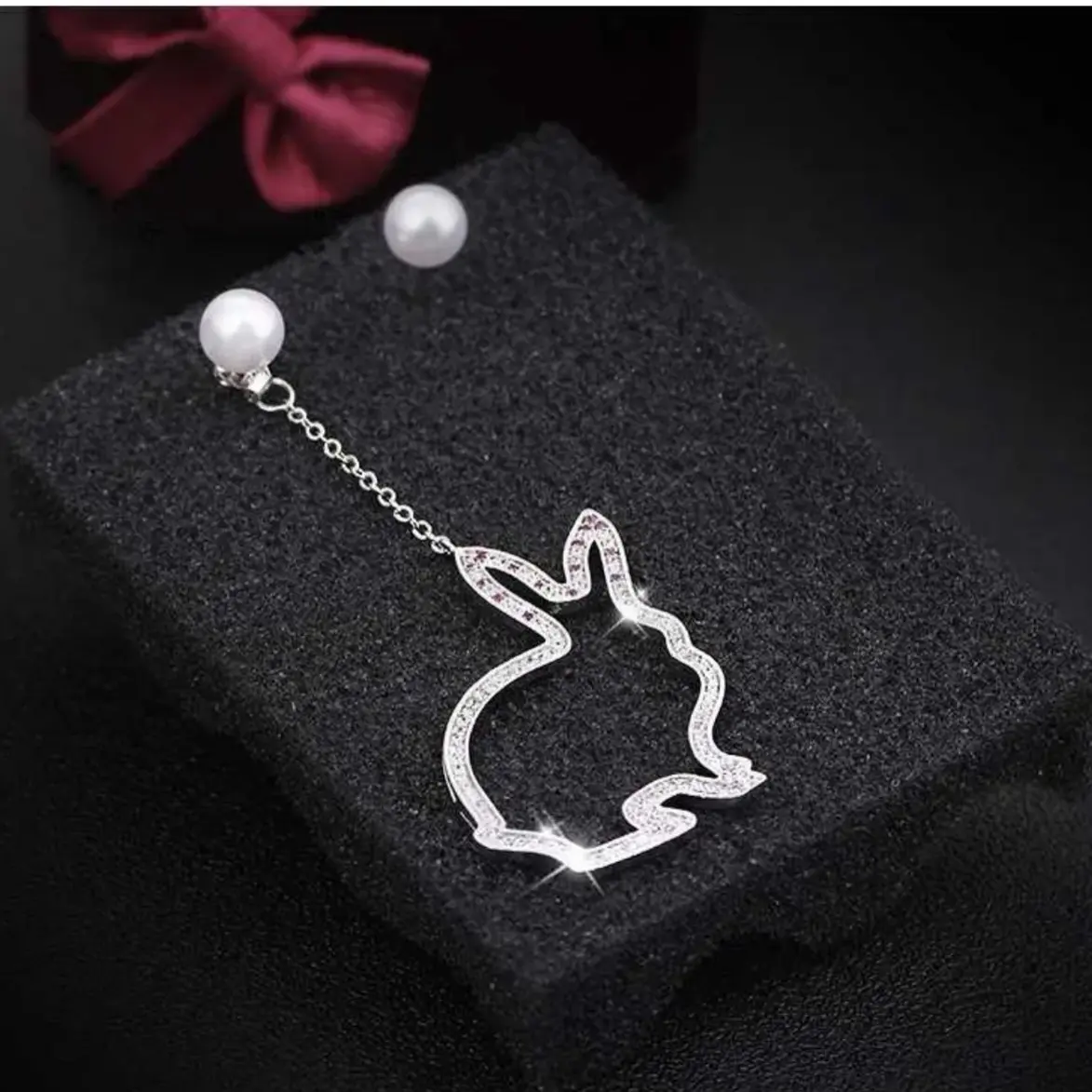 铜合金仿水晶仿珍珠耳饰 铜合金流苏高级耳饰直播间自选链接