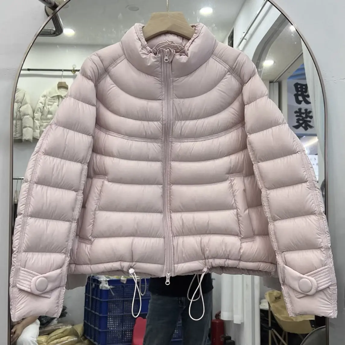冬季新款洋气立领加厚短款石墨烯保暖外套076