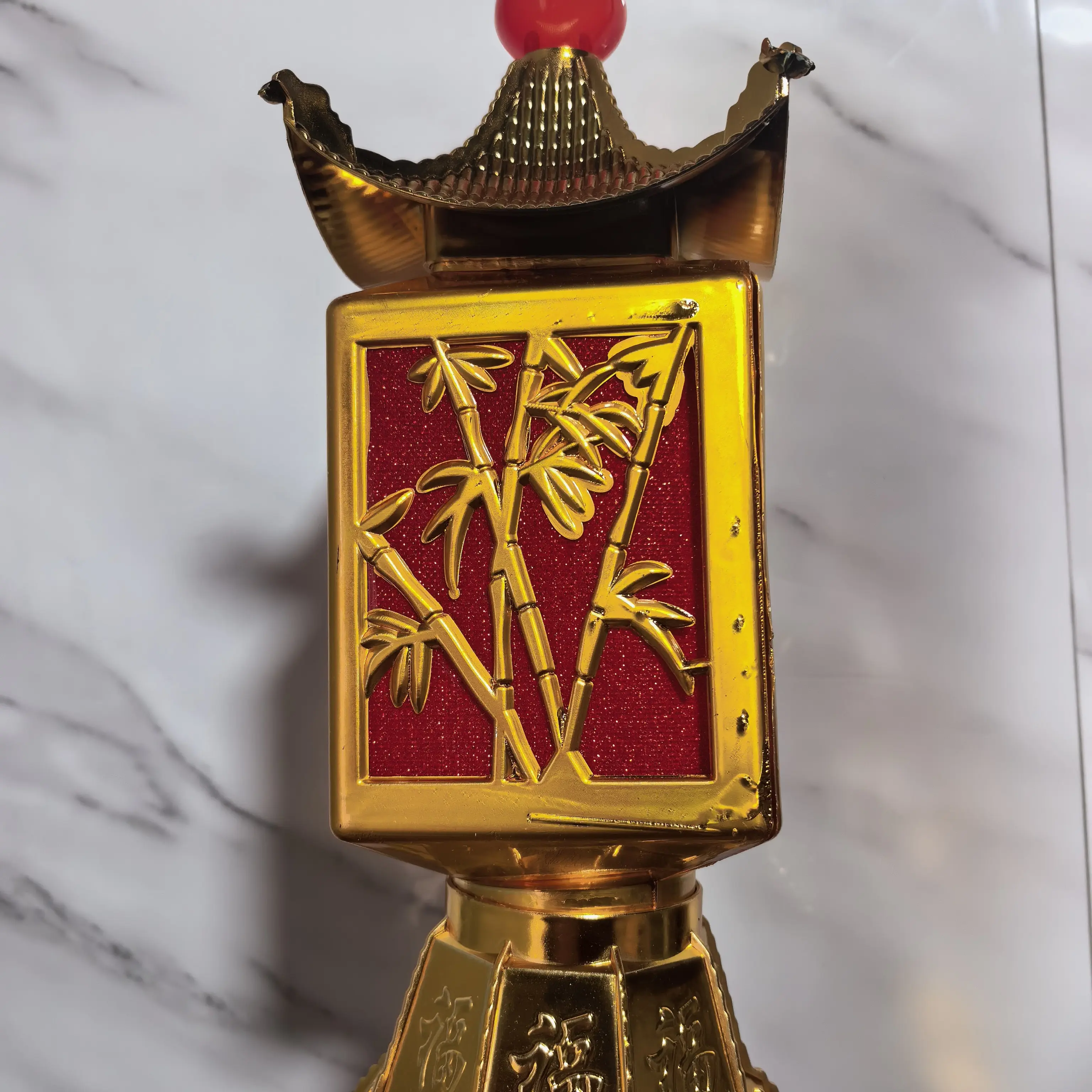 金色双龙散件灯笼春节元宵节送灯专用高度32厘米