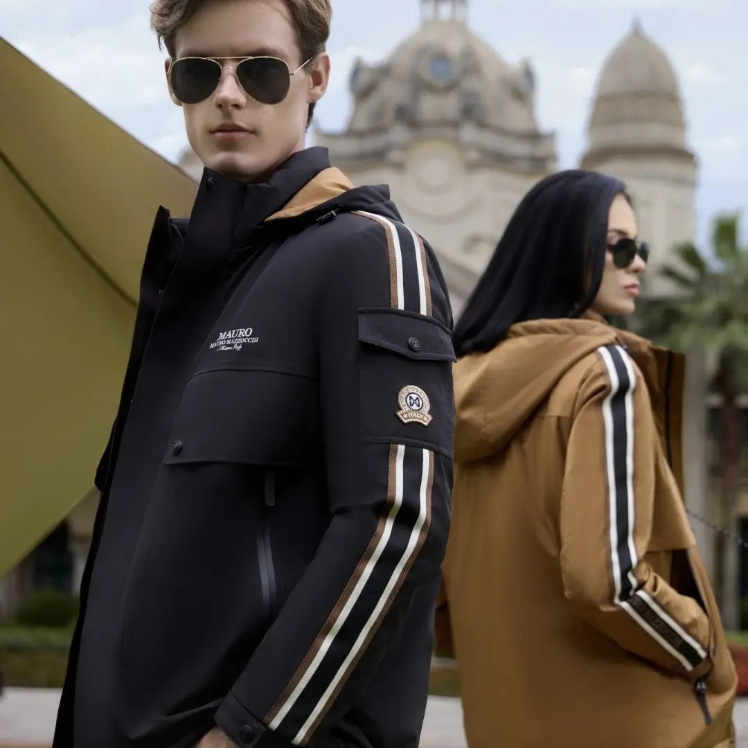 冬季新款男士印花连帽防风加厚保暖鸭绒羽绒服