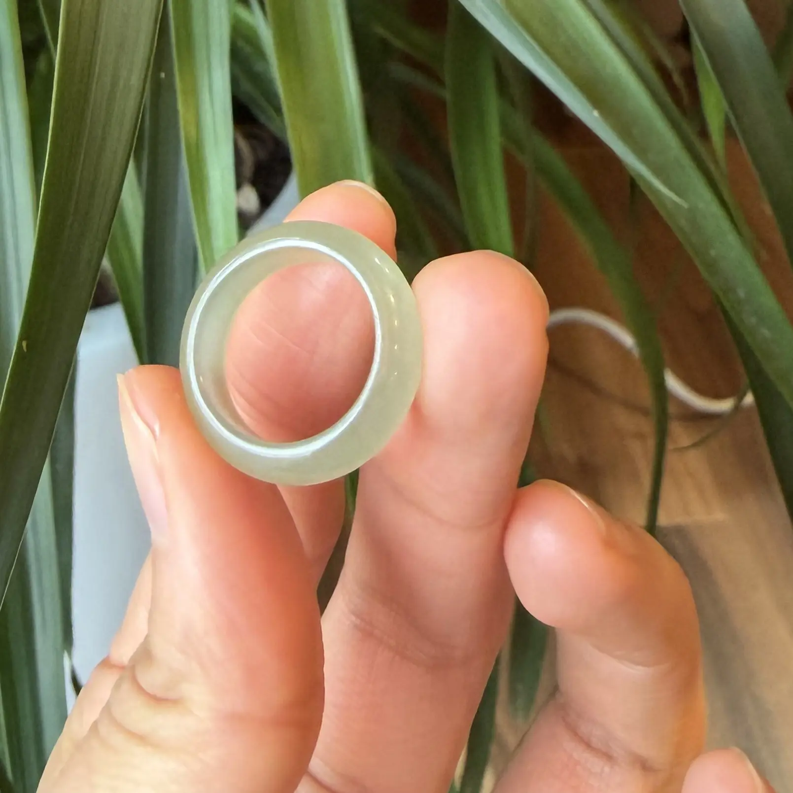 晴水湖水绿戒圈指环简约气质指环