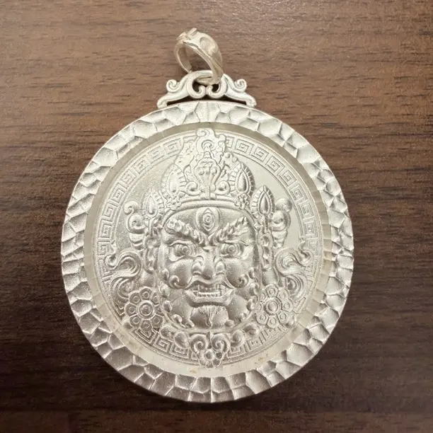 足银银制品 999足银 复古纯手工实心黄财神57.5g