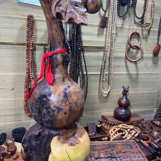 百年雷击枣木纯雷头料制作大葫芦14.1公斤