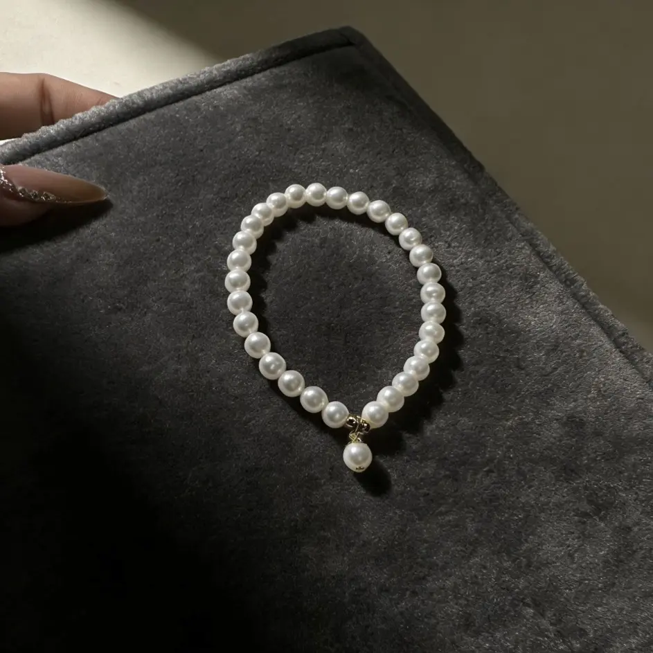 【S925银镶嵌】5-6mm专柜版淡水届澳白清透白皙无暇正圆