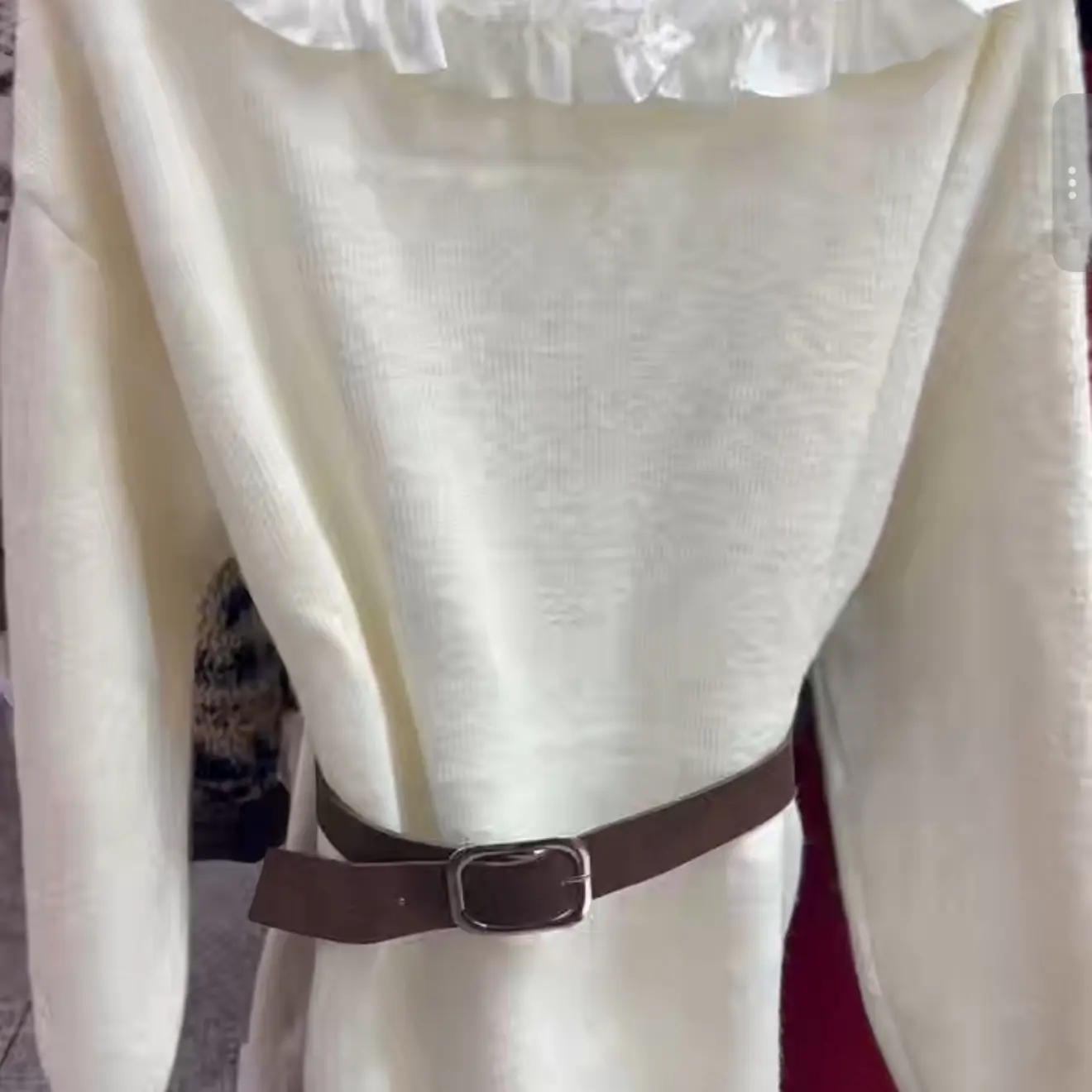 秋冬韩系慵懒风宽松中长款针织开衫