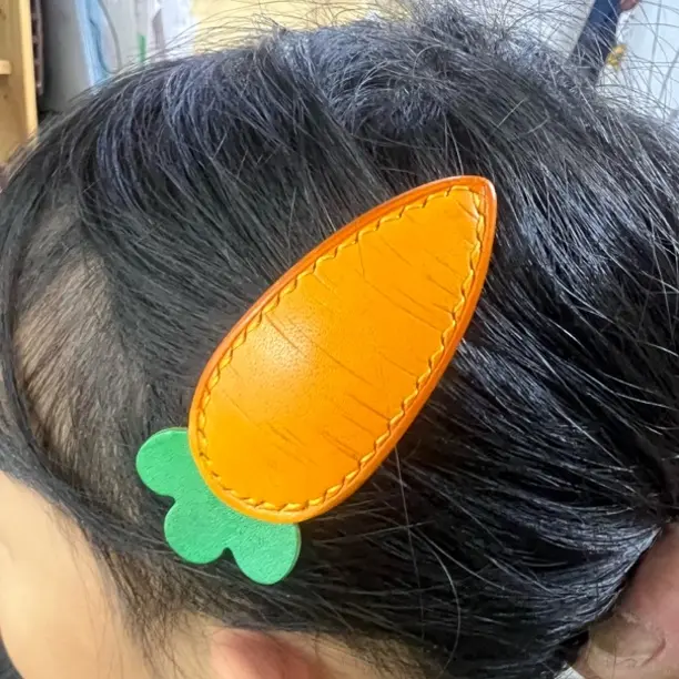 可爱胡萝卜造型夏季网红鸭嘴夹发饰发夹少女刘海夹侧边夹