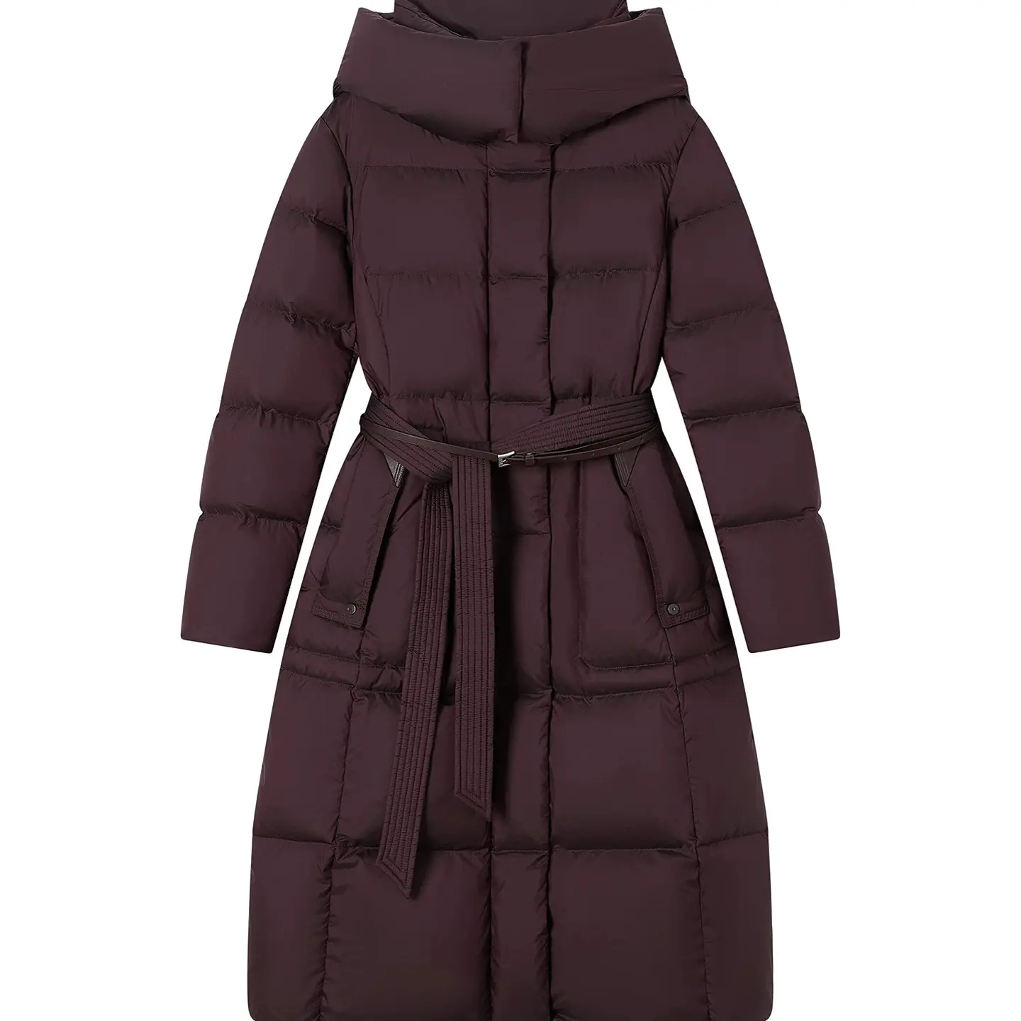 流光风珍珠光泽收腰显瘦长款鹅绒保暖都市通勤冬季新款