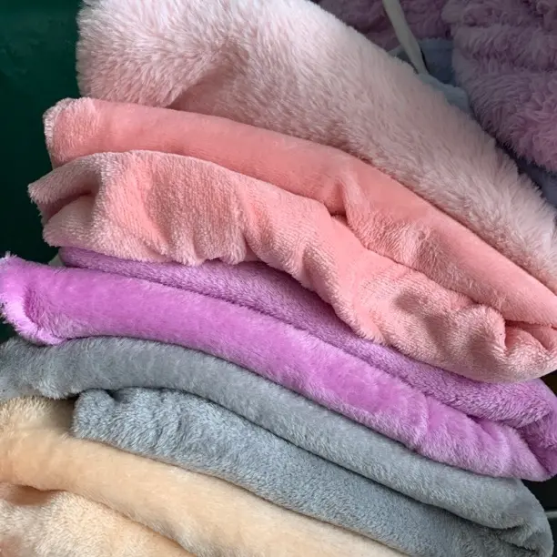 纯色单色绒布 秋冬仿兔毛绒ins风 家用毛毯布料 1.7米x2米一张