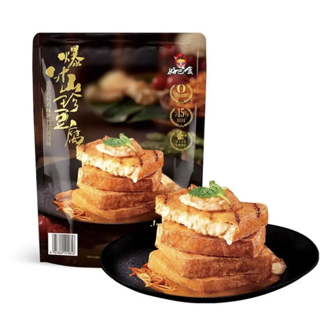 山姆代购爆汁山珍豆腐虫草花炖鸡味竹荪菌汤味零食700g