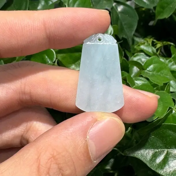 <翡常哇塞> 天然A货翡翠平安无事牌挂件