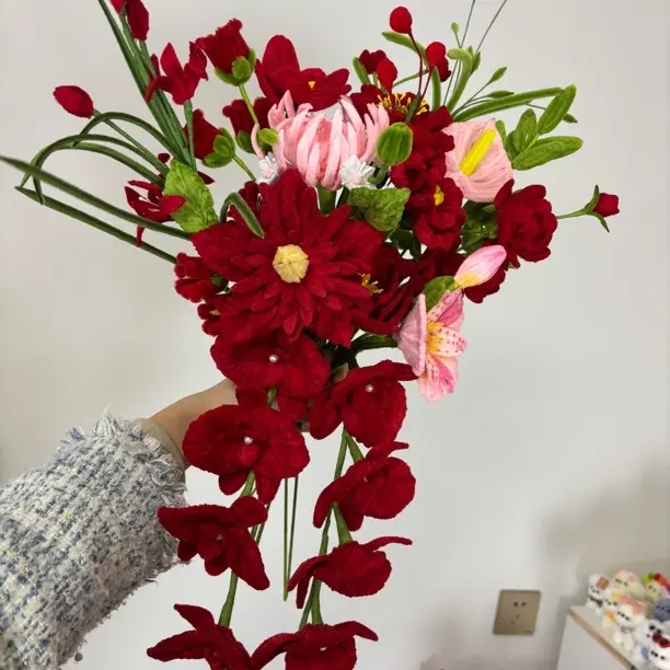 手捧花结婚diy高级感新娘扭扭棒手工DIY成品花束领证订婚送闺蜜