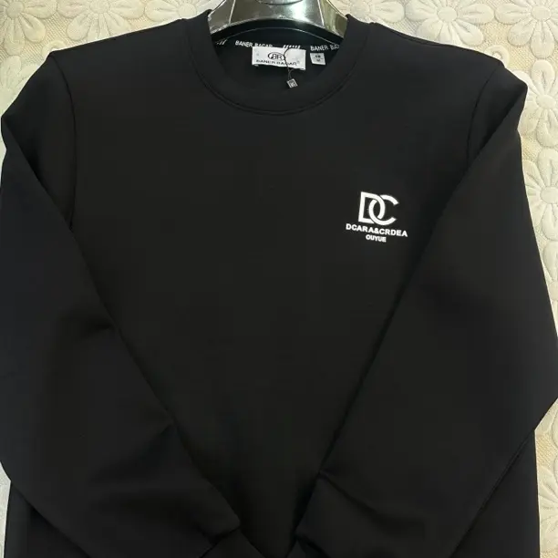 2025新款圆领秋冬轻奢莫尔代卫衣柔软亲肤秋冬季百搭男装卫衣