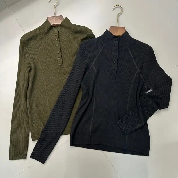 女士秋冬半高领针织毛衣修身显瘦减龄内搭打底上衣