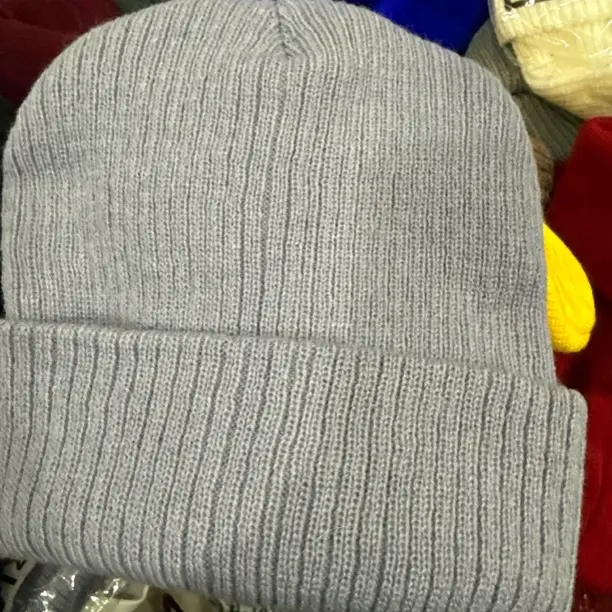 纯色针织翻边显脸小男女秋冬款保暖百搭护耳冷帽