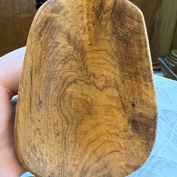 缅甸柚木纯实木手工茶则