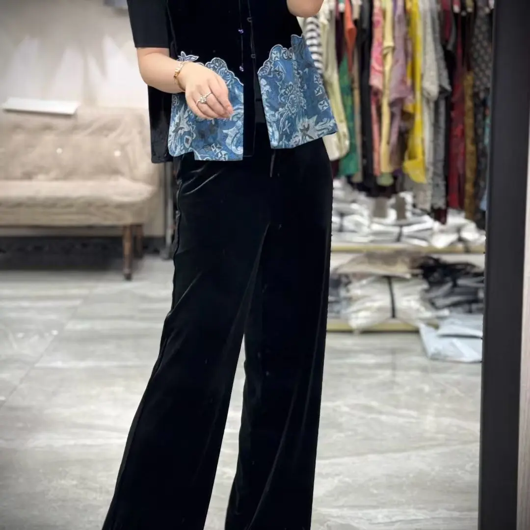 百搭丝绒醋酸神裤