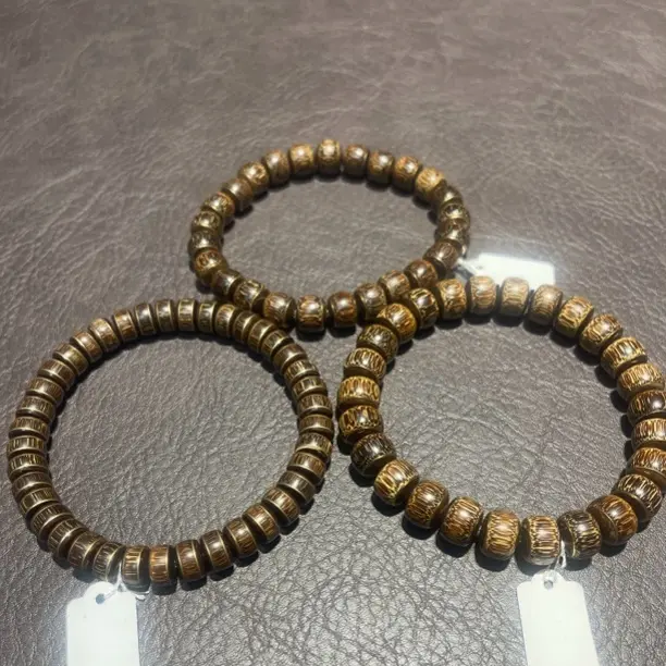 天然全品金丝竹镶嵌纯手工手串