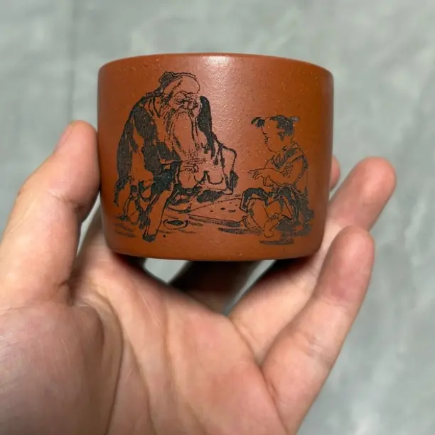 宜兴紫砂主人杯瑕疵处理介意勿拍