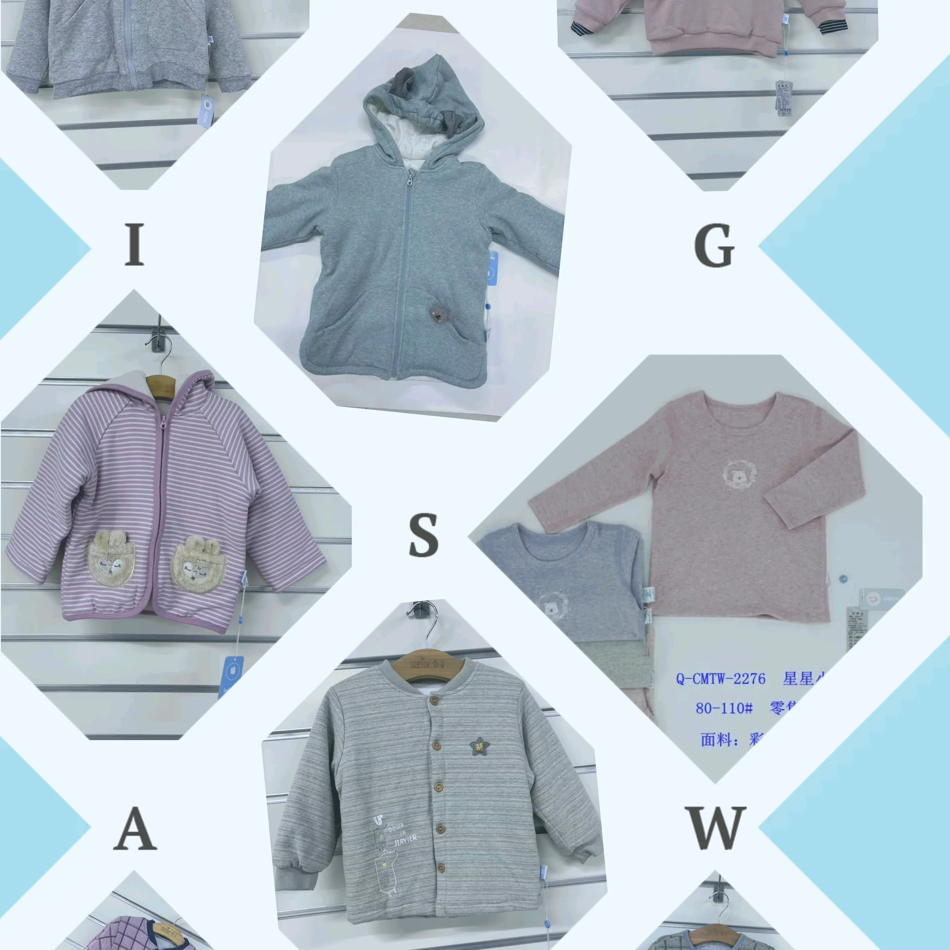 男女童加厚外套冬季保暖上衣双面奥利绒连帽开衫外出服