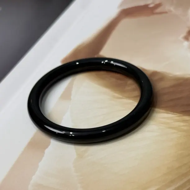 Tracer•和田玉 新疆料黑青手镯 美人条