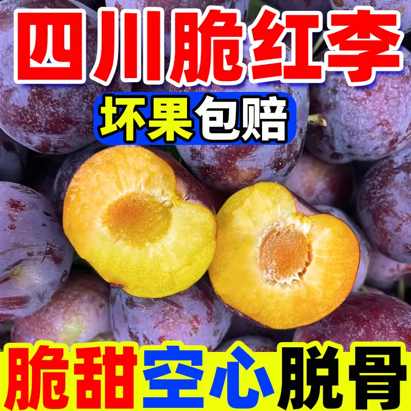 【顺丰冷链包邮】四川正宗脆红李小脆红新鲜应急水果脆甜多汁