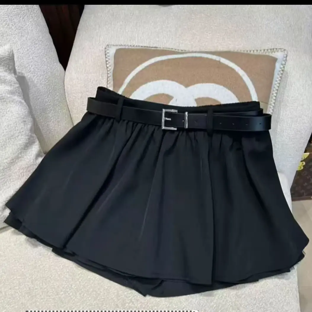 米欧家大码秋季新款高腰显瘦辣妹a字蓬蓬裙防走光减龄半身短裙