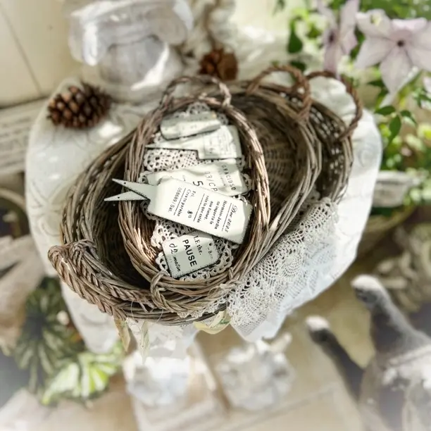 复古做旧ins手工藤编托盘/收纳/果盘3件套（手工产品默认微瑕）