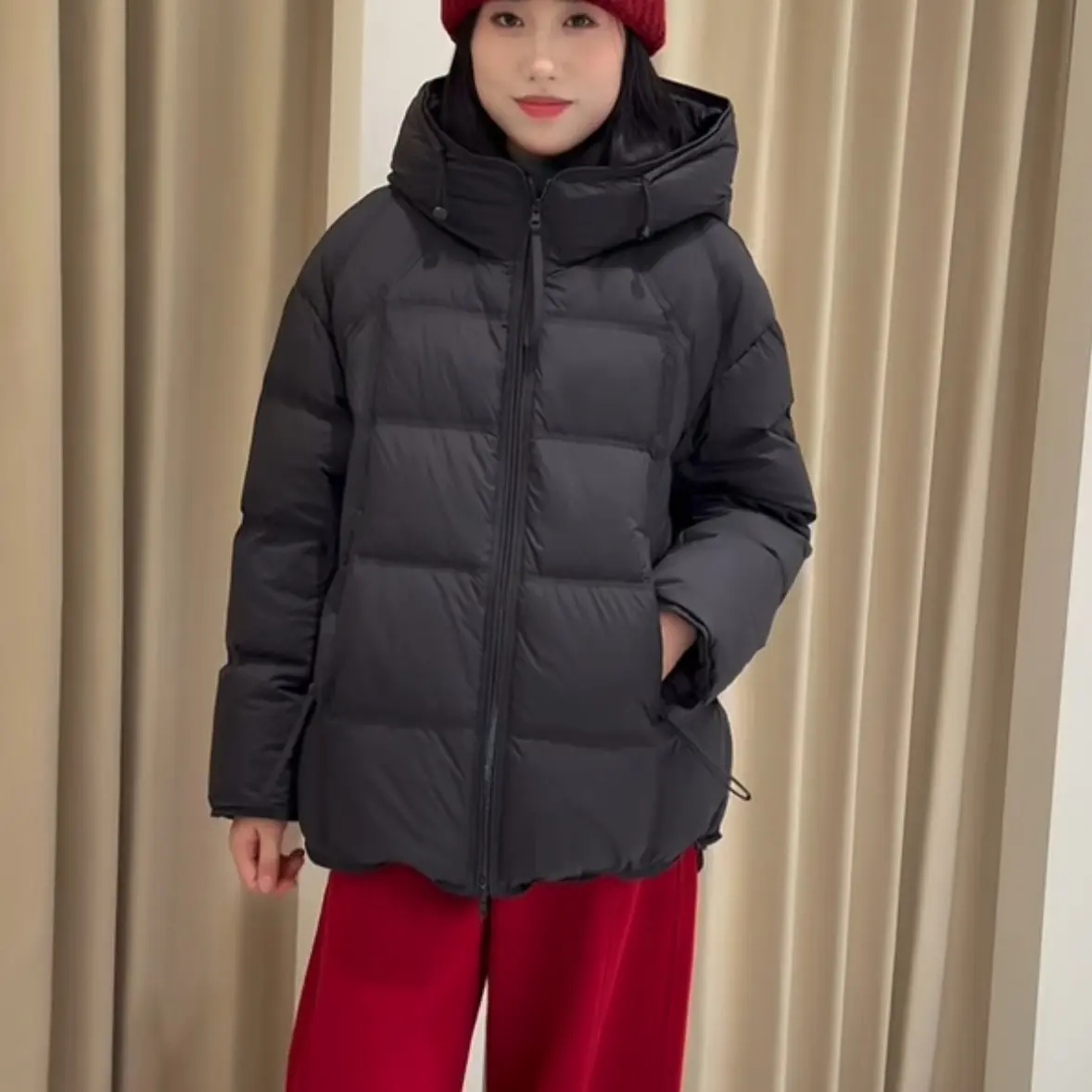 香港一诺《青梅竹马》5223新国际90白鸭绒连帽休闲款