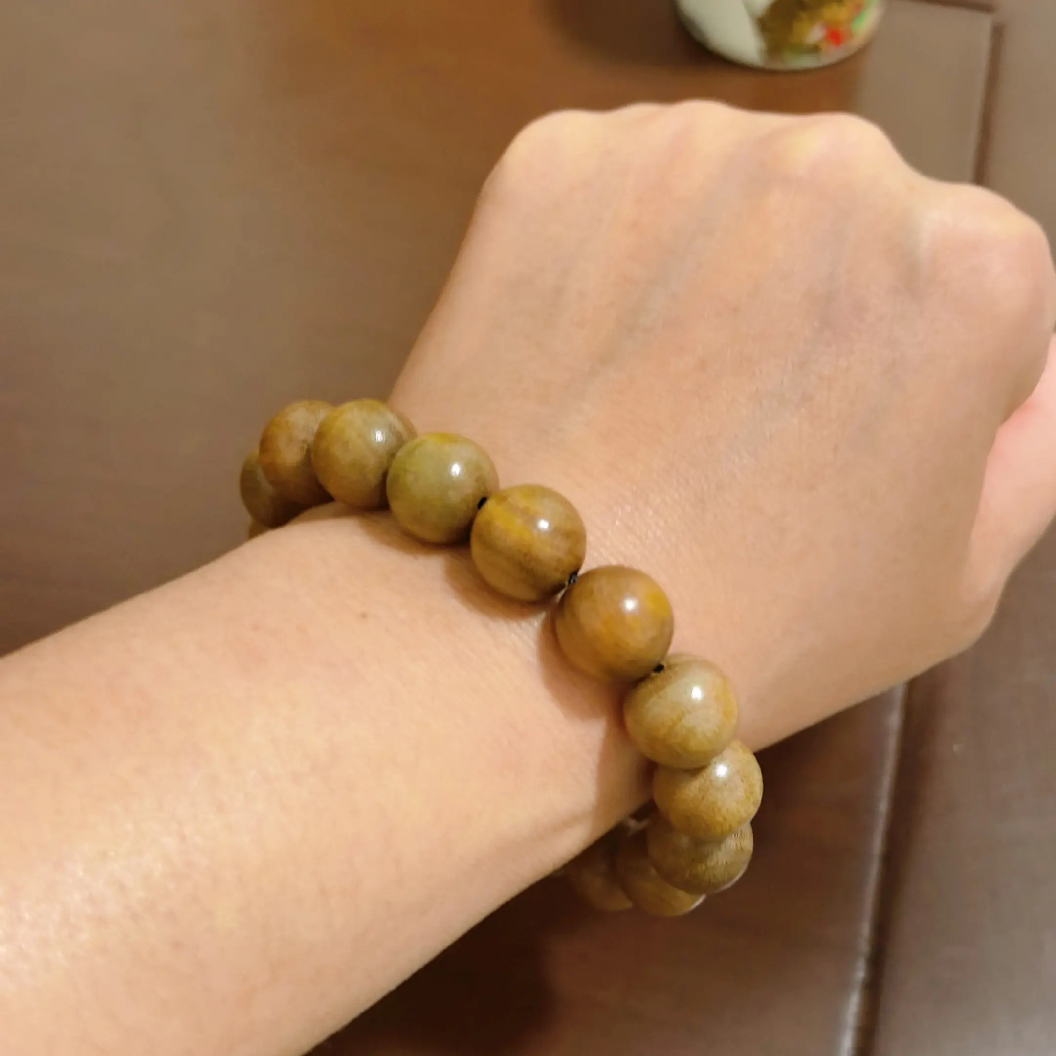 非金属木质手链 手串12mm顺纹素珠文玩佛珠情侣款小众设计