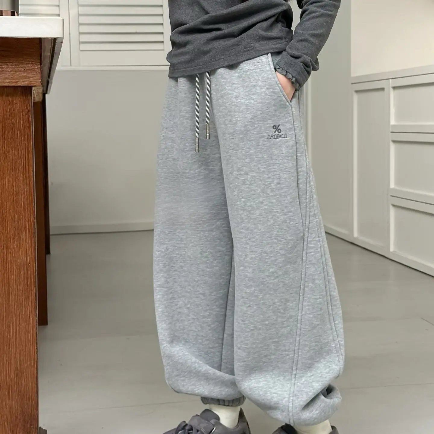 糖依果家 女童冬季加绒加厚休闲百搭卫裤39561