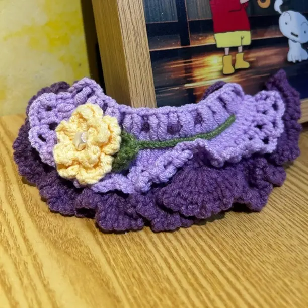 针织蝴蝶结宠物猫狗围脖围兜可爱饰品