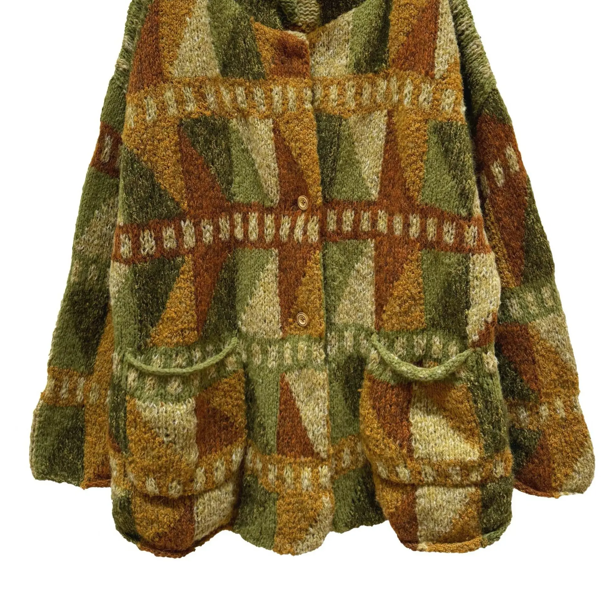 左岸迷香羊毛混纺针织开衫原创小众文艺复古秋冬保暖百