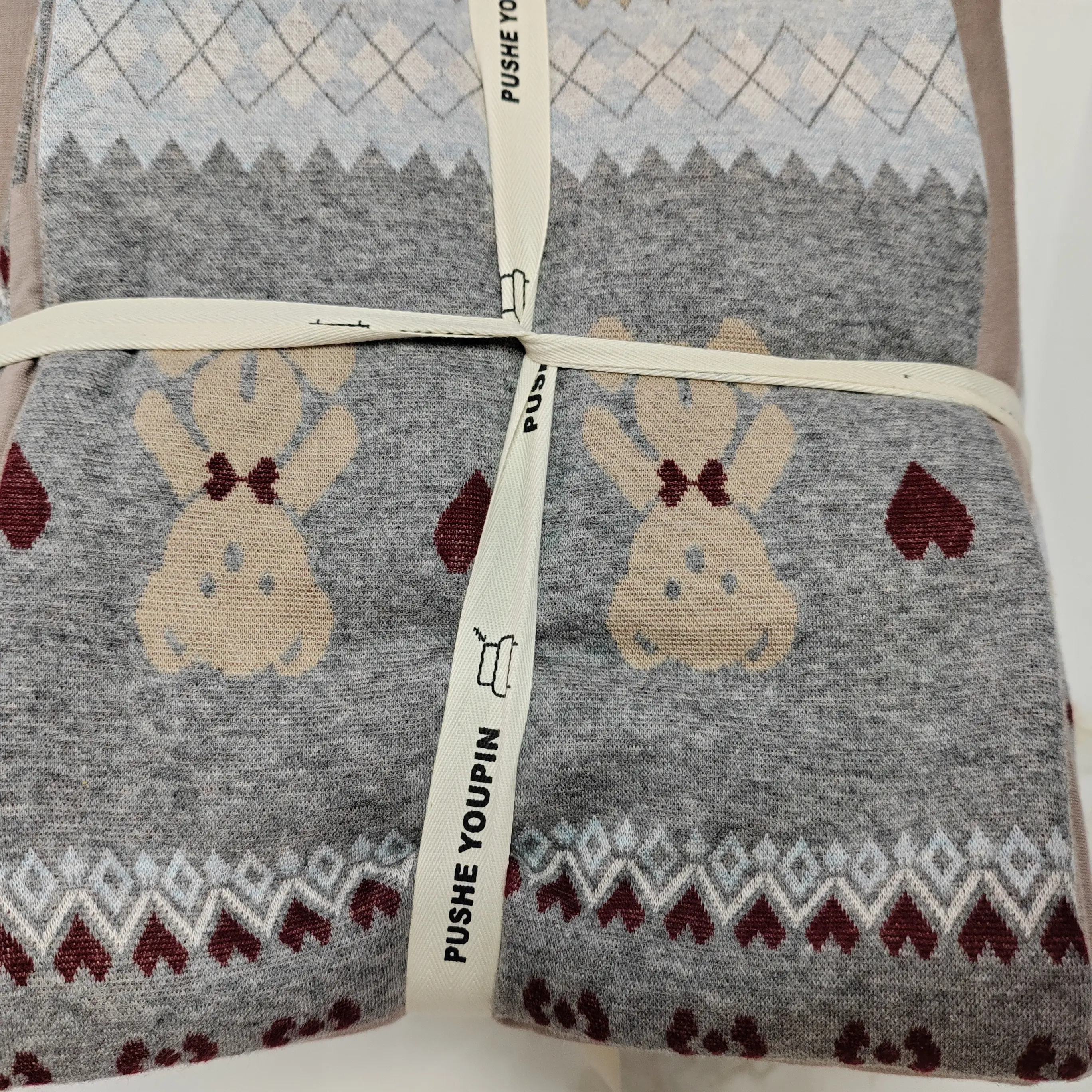 加厚纯棉针织提花保暖亲肤冬季床品四件套