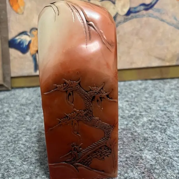 寿山石雕刻印章，工艺精美可收藏