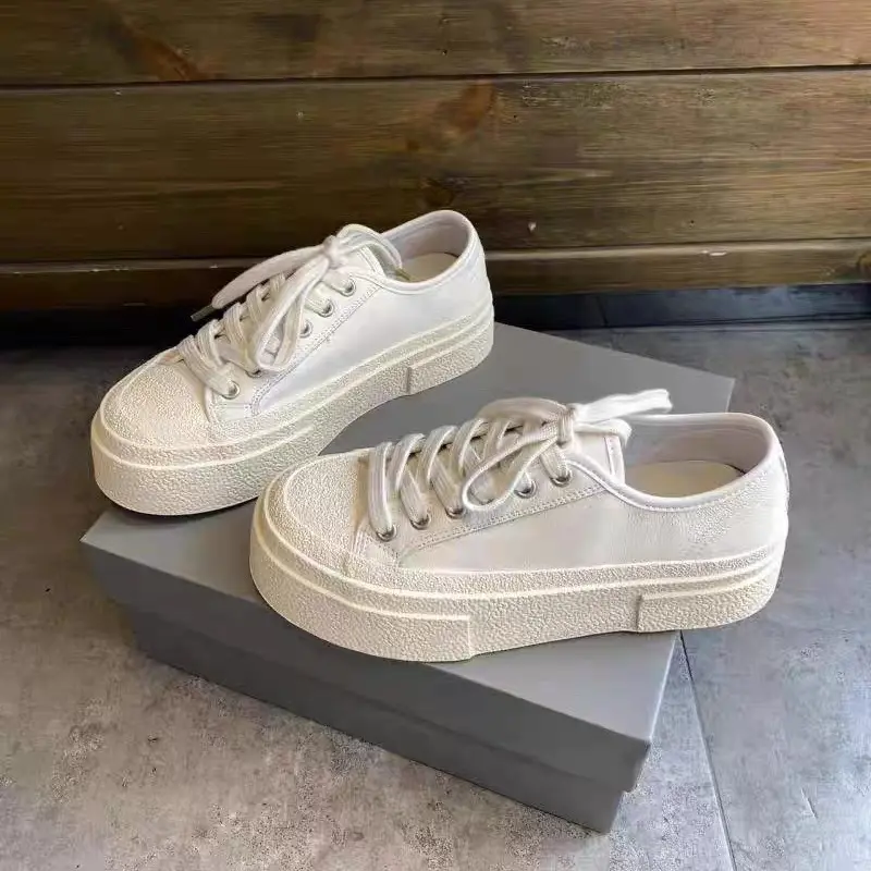 p361系带通用小白鞋修面皮休闲板鞋低帮厚底网面春季